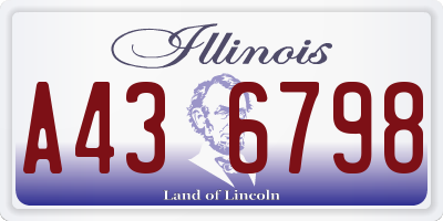 IL license plate A436798