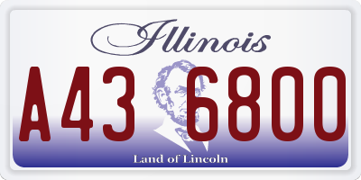 IL license plate A436800