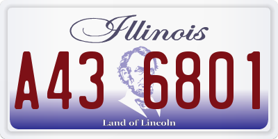 IL license plate A436801