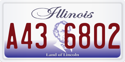 IL license plate A436802
