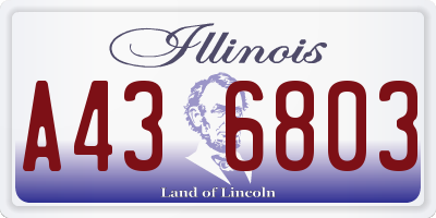 IL license plate A436803