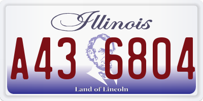 IL license plate A436804