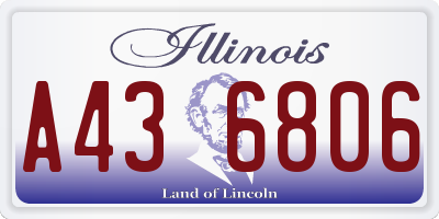 IL license plate A436806