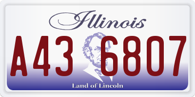 IL license plate A436807