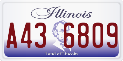 IL license plate A436809