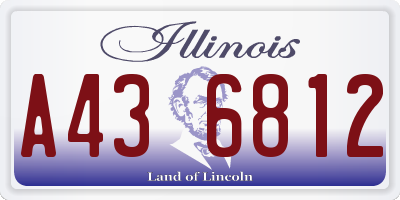IL license plate A436812