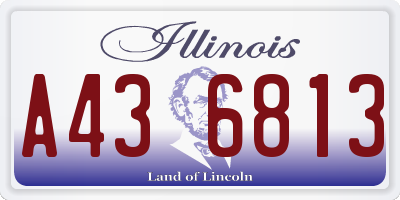 IL license plate A436813