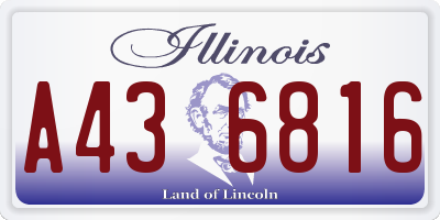 IL license plate A436816