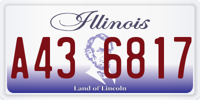 IL license plate A436817