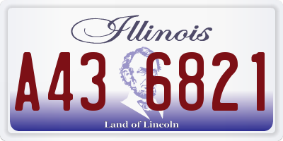 IL license plate A436821