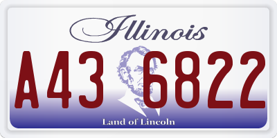 IL license plate A436822