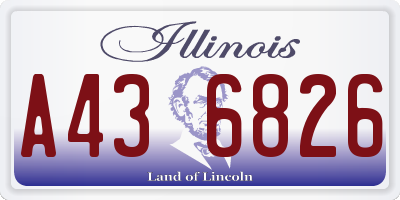 IL license plate A436826