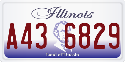 IL license plate A436829