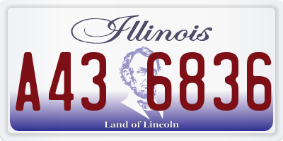 IL license plate A436836