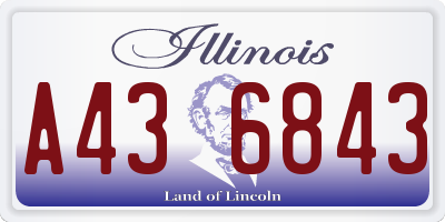 IL license plate A436843