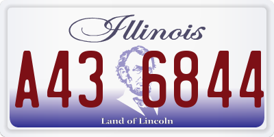 IL license plate A436844