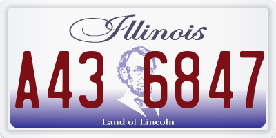 IL license plate A436847