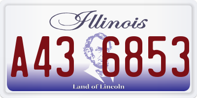 IL license plate A436853