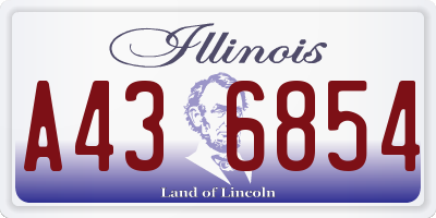 IL license plate A436854