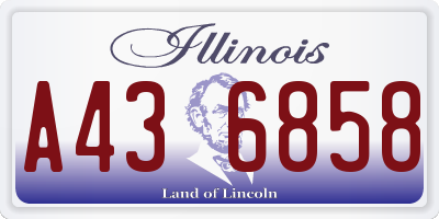 IL license plate A436858