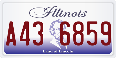 IL license plate A436859
