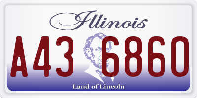 IL license plate A436860