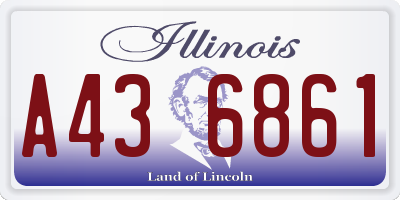 IL license plate A436861