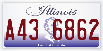 IL license plate A436862