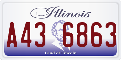 IL license plate A436863