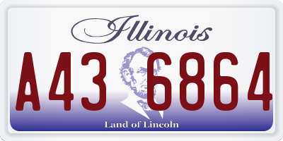 IL license plate A436864