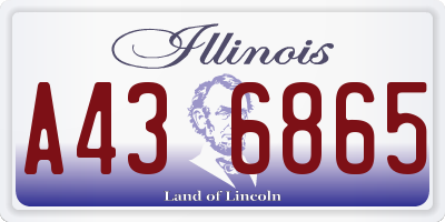 IL license plate A436865
