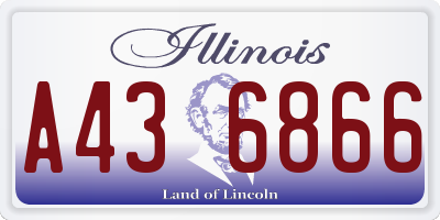 IL license plate A436866