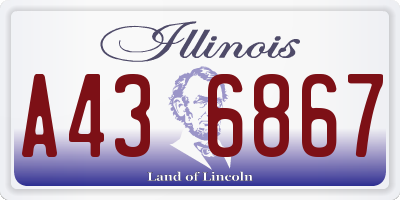 IL license plate A436867