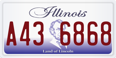 IL license plate A436868