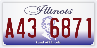 IL license plate A436871
