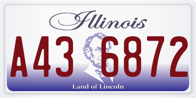 IL license plate A436872