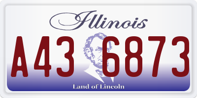 IL license plate A436873