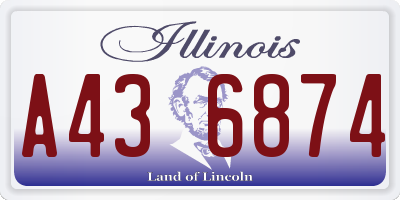 IL license plate A436874