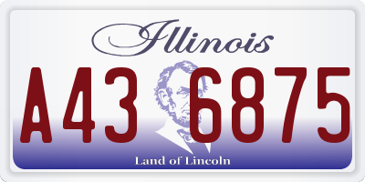 IL license plate A436875