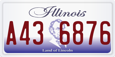 IL license plate A436876