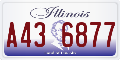 IL license plate A436877