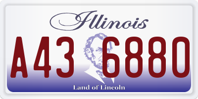 IL license plate A436880