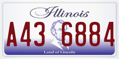 IL license plate A436884
