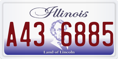 IL license plate A436885