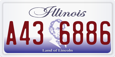 IL license plate A436886