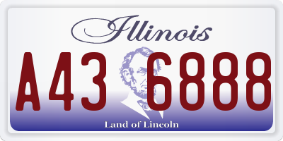 IL license plate A436888