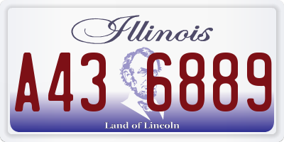 IL license plate A436889