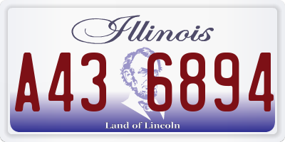 IL license plate A436894