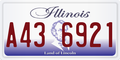 IL license plate A436921