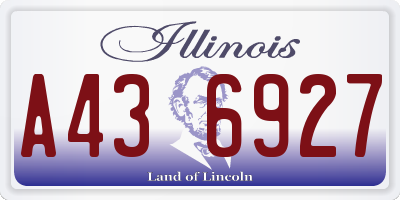 IL license plate A436927